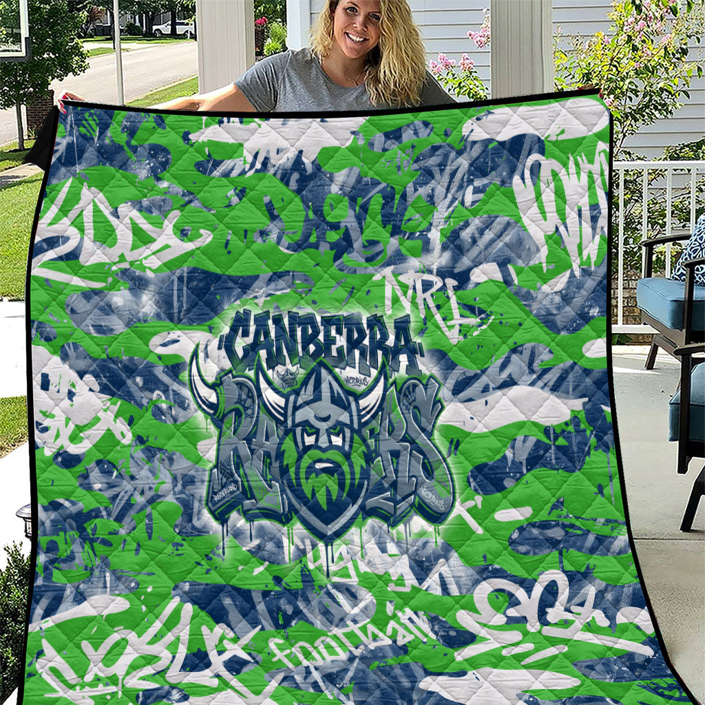 Canberra Raiders Rugby Quilt Graffiti Typography Urban Camo Abstract Street Style