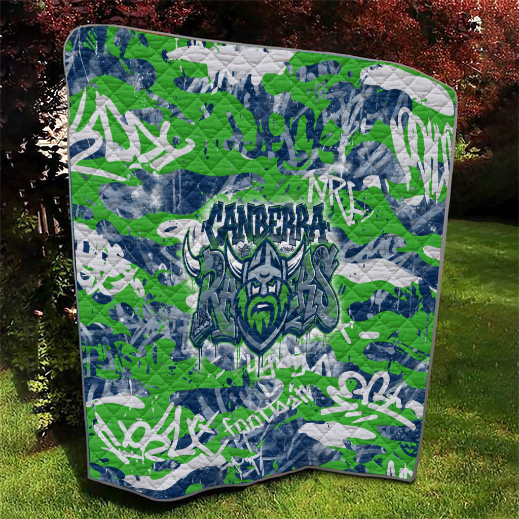 Canberra Raiders Rugby Quilt Graffiti Typography Urban Camo Abstract Street Style