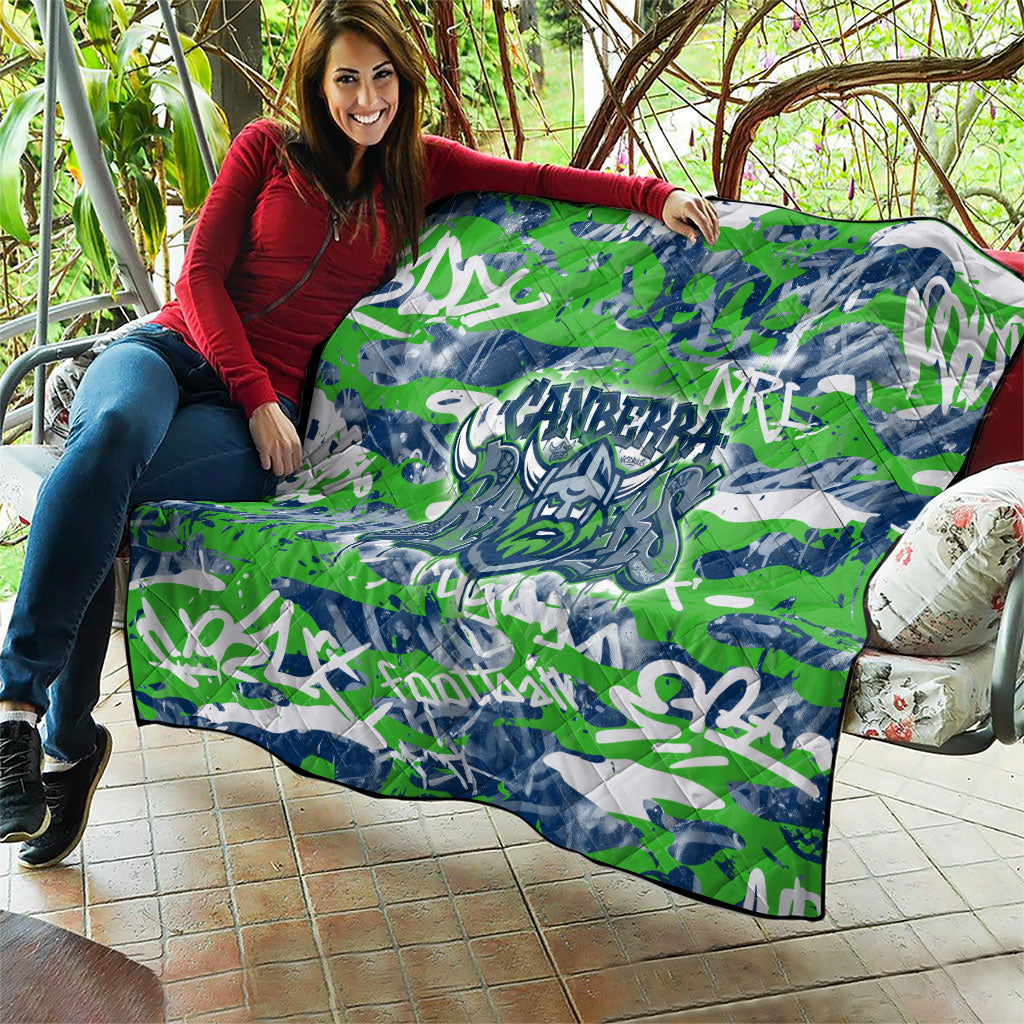 Canberra Raiders Rugby Quilt Graffiti Typography Urban Camo Abstract Street Style