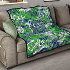 Canberra Raiders Rugby Quilt Graffiti Typography Urban Camo Abstract Street Style