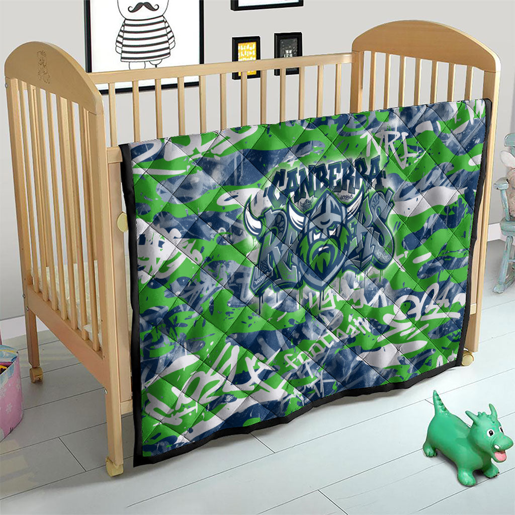 Canberra Raiders Rugby Quilt Graffiti Typography Urban Camo Abstract Street Style