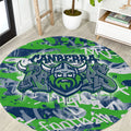Canberra Raiders Rugby Round Carpet Graffiti Typography Urban Camo Abstract Street Style