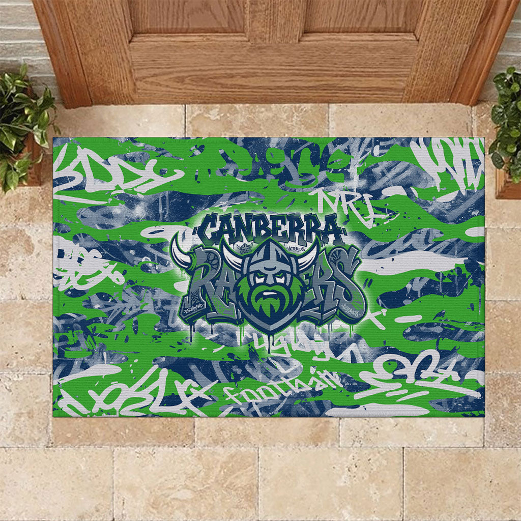 Canberra Raiders Rugby Rubber Doormat Graffiti Typography Urban Camo Abstract Street Style