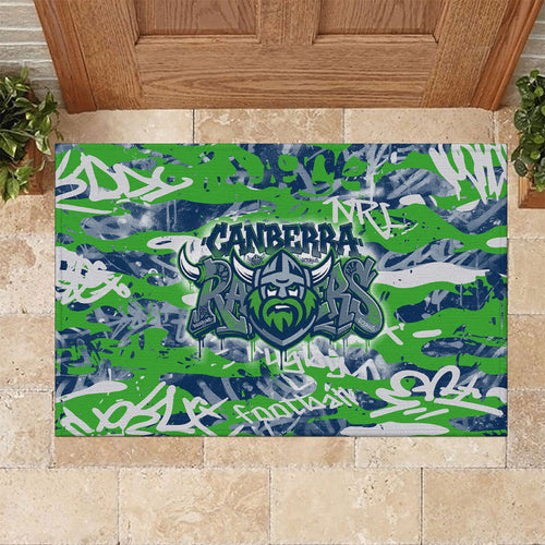 Canberra Raiders Rugby Rubber Doormat Graffiti Typography Urban Camo Abstract Street Style