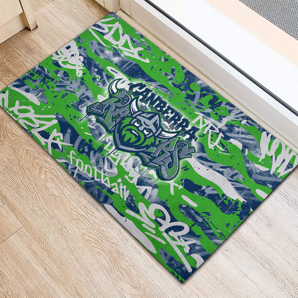Canberra Raiders Rugby Rubber Doormat Graffiti Typography Urban Camo Abstract Street Style
