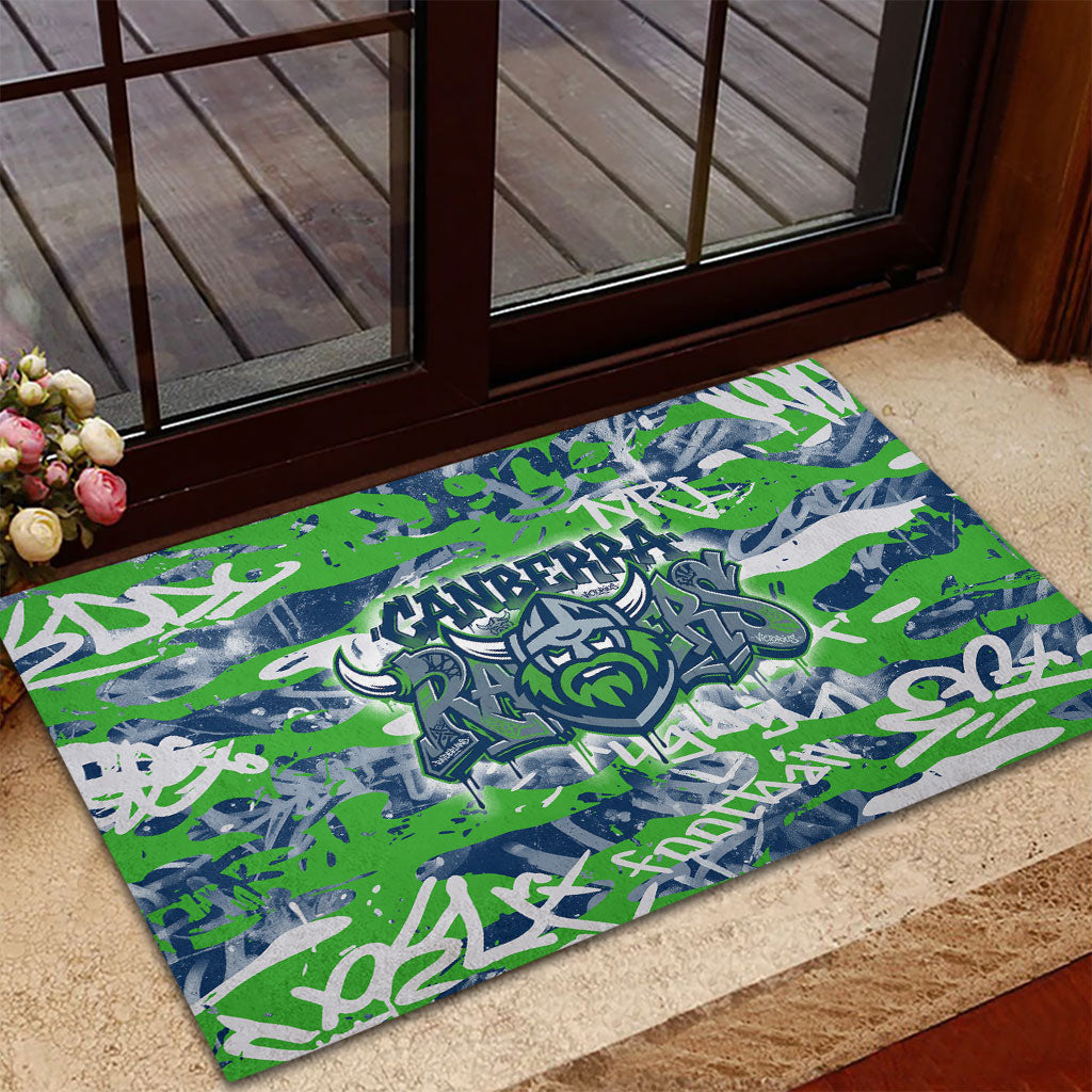 Canberra Raiders Rugby Rubber Doormat Graffiti Typography Urban Camo Abstract Street Style