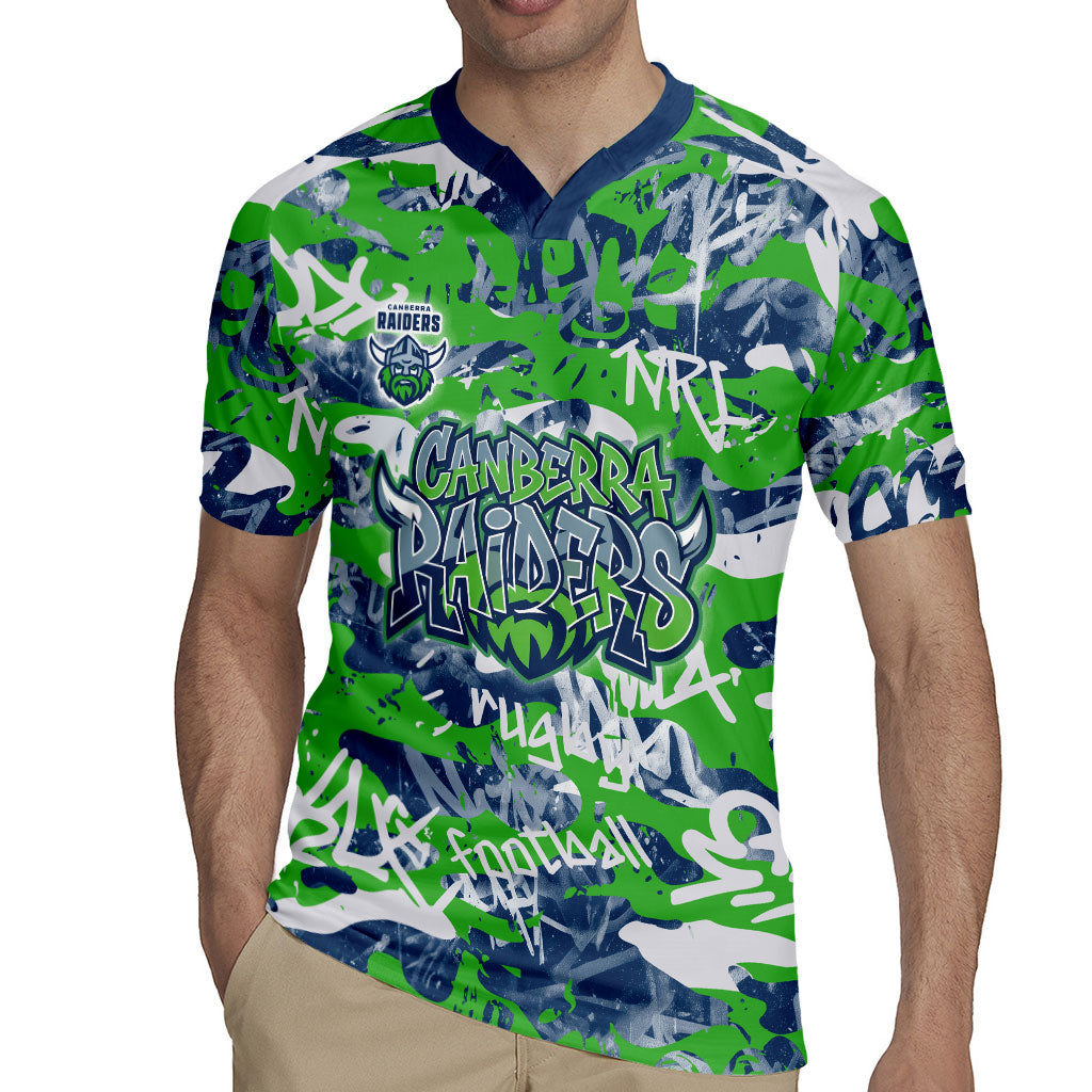 Canberra Raiders Rugby Rugby Jersey Graffiti Typography Urban Camo Abstract Street Style