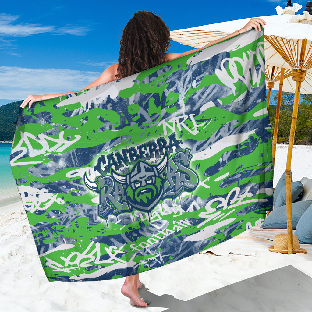 Canberra Raiders Rugby Sarong Graffiti Typography Urban Camo Abstract Street Style