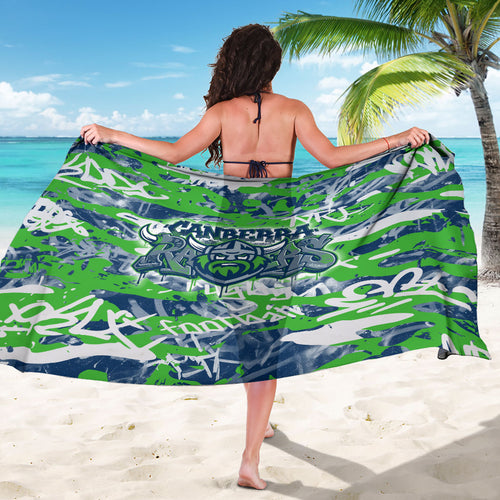 Canberra Raiders Rugby Sarong Graffiti Typography Urban Camo Abstract Street Style