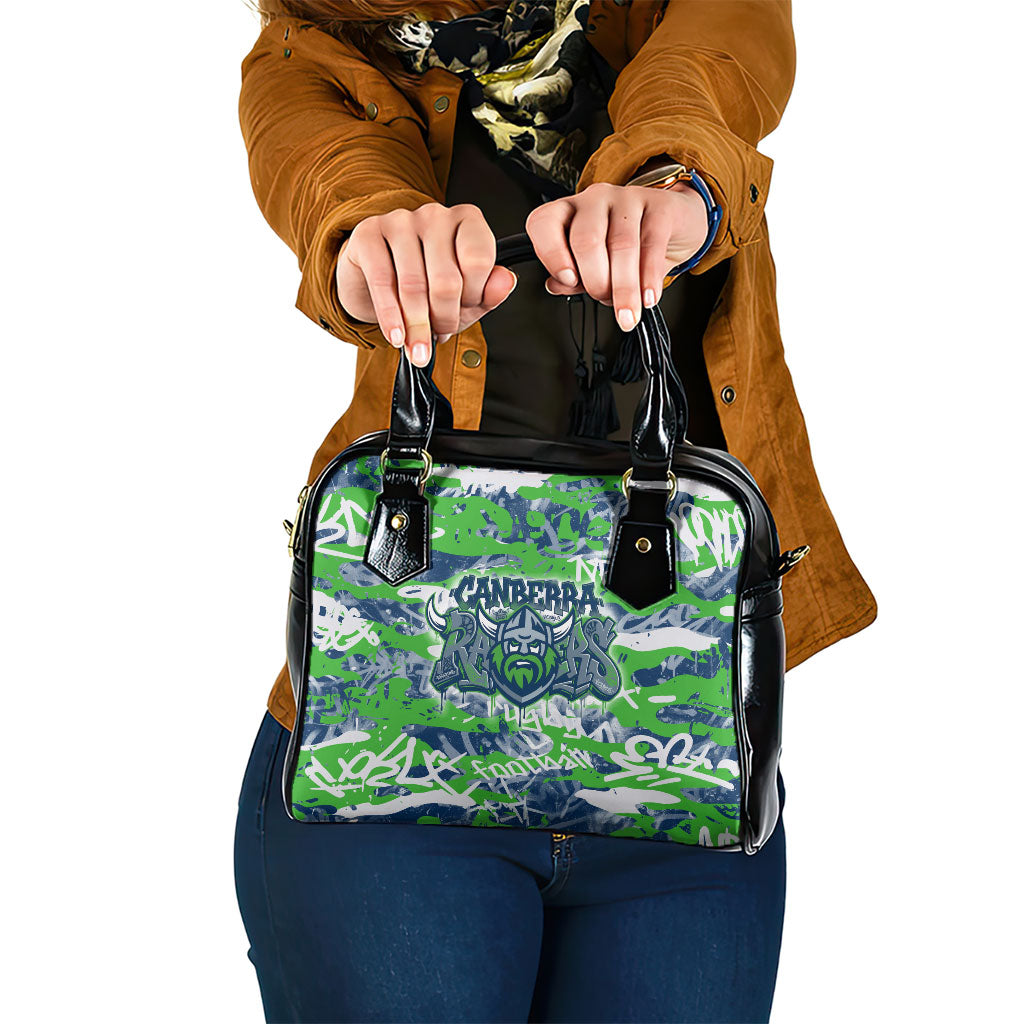 Canberra Raiders Rugby Shoulder Handbag Graffiti Typography Urban Camo Abstract Street Style