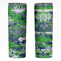 Canberra Raiders Rugby Skinny Tumbler Graffiti Typography Urban Camo Abstract Street Style