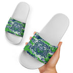 Canberra Raiders Rugby Slide Sandals Graffiti Typography Urban Camo Abstract Street Style