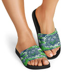 Canberra Raiders Rugby Slide Sandals Graffiti Typography Urban Camo Abstract Street Style