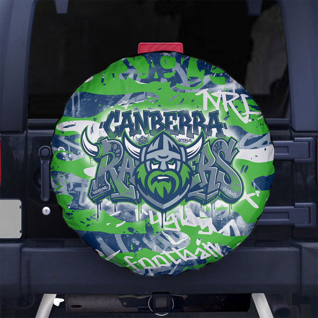 Canberra Raiders Rugby Spare Tire Cover Graffiti Typography Urban Camo Abstract Street Style
