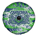 Canberra Raiders Rugby Spare Tire Cover Graffiti Typography Urban Camo Abstract Street Style