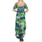 Canberra Raiders Rugby Summer Maxi Dress Graffiti Typography Urban Camo Abstract Street Style
