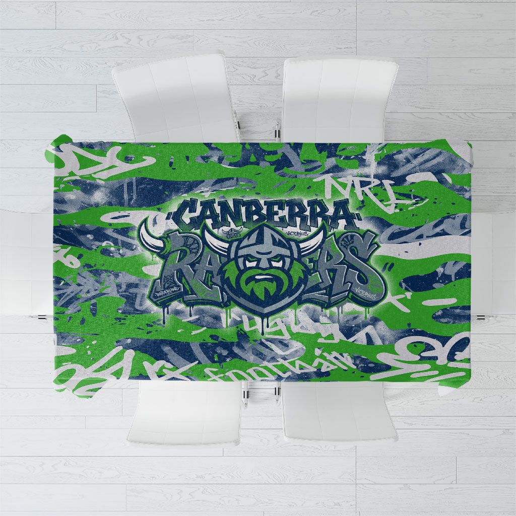 Canberra Raiders Rugby Tablecloth Graffiti Typography Urban Camo Abstract Street Style