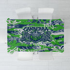 Canberra Raiders Rugby Tablecloth Graffiti Typography Urban Camo Abstract Street Style