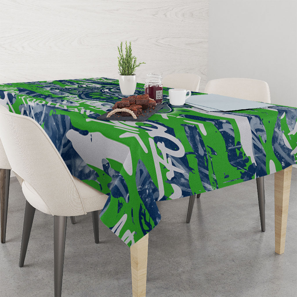 Canberra Raiders Rugby Tablecloth Graffiti Typography Urban Camo Abstract Street Style