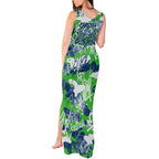 Canberra Raiders Rugby Tank Maxi Dress Graffiti Typography Urban Camo Abstract Street Style