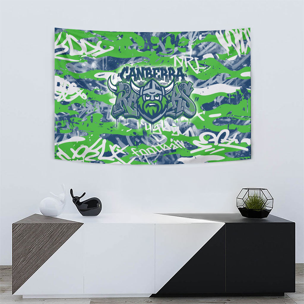 Canberra Raiders Rugby Tapestry Graffiti Typography Urban Camo Abstract Street Style
