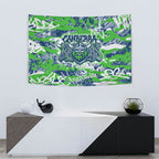 Canberra Raiders Rugby Tapestry Graffiti Typography Urban Camo Abstract Street Style