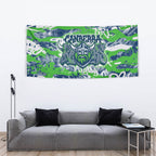 Canberra Raiders Rugby Tapestry Graffiti Typography Urban Camo Abstract Street Style