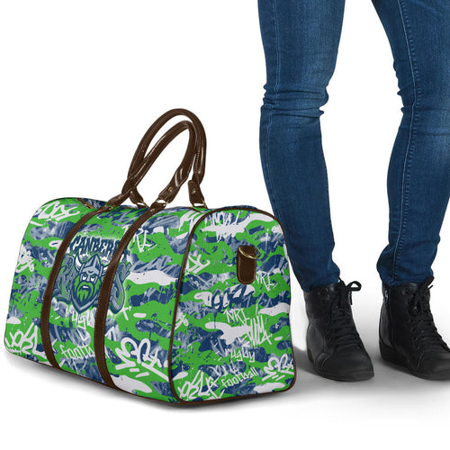 Canberra Raiders Rugby Travel Bag Graffiti Typography Urban Camo Abstract Street Style