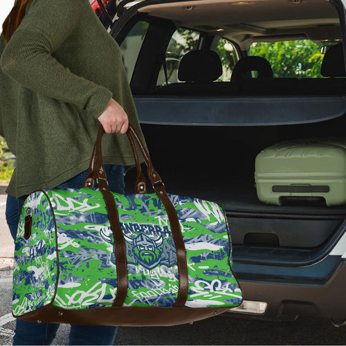 Canberra Raiders Rugby Travel Bag Graffiti Typography Urban Camo Abstract Street Style