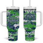 Canberra Raiders Rugby Tumbler With Handle Graffiti Typography Urban Camo Abstract Street Style