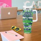 Canberra Raiders Rugby Tumbler With Handle Graffiti Typography Urban Camo Abstract Street Style