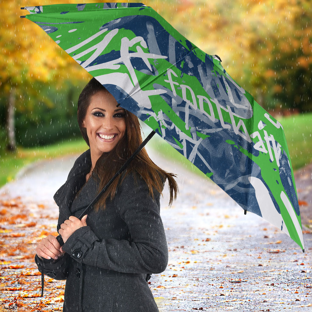 Canberra Raiders Rugby Umbrella Graffiti Typography Urban Camo Abstract Street Style