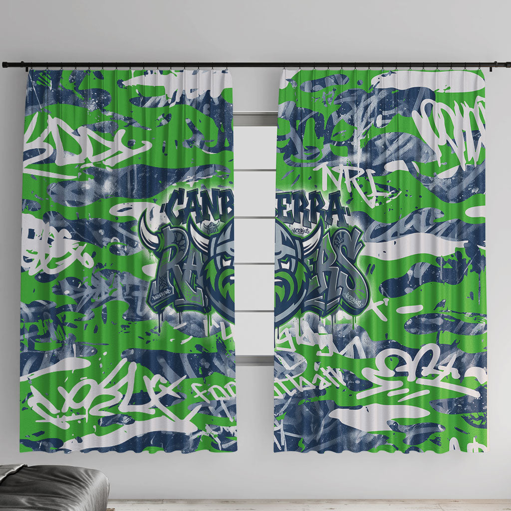 Canberra Raiders Rugby Window Curtain Graffiti Typography Urban Camo Abstract Street Style