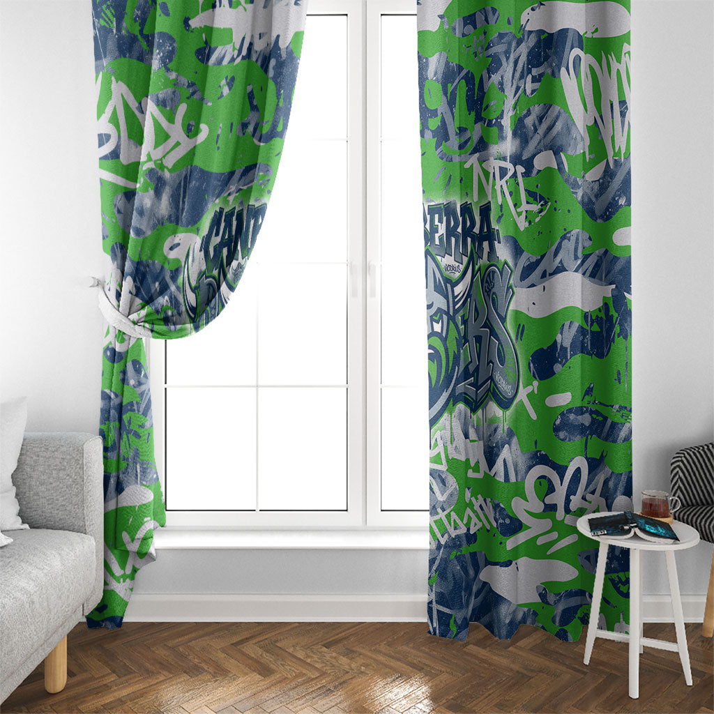 Canberra Raiders Rugby Window Curtain Graffiti Typography Urban Camo Abstract Street Style