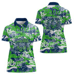 Canberra Raiders Rugby Women Polo Shirt Graffiti Typography Urban Camo Abstract Street Style