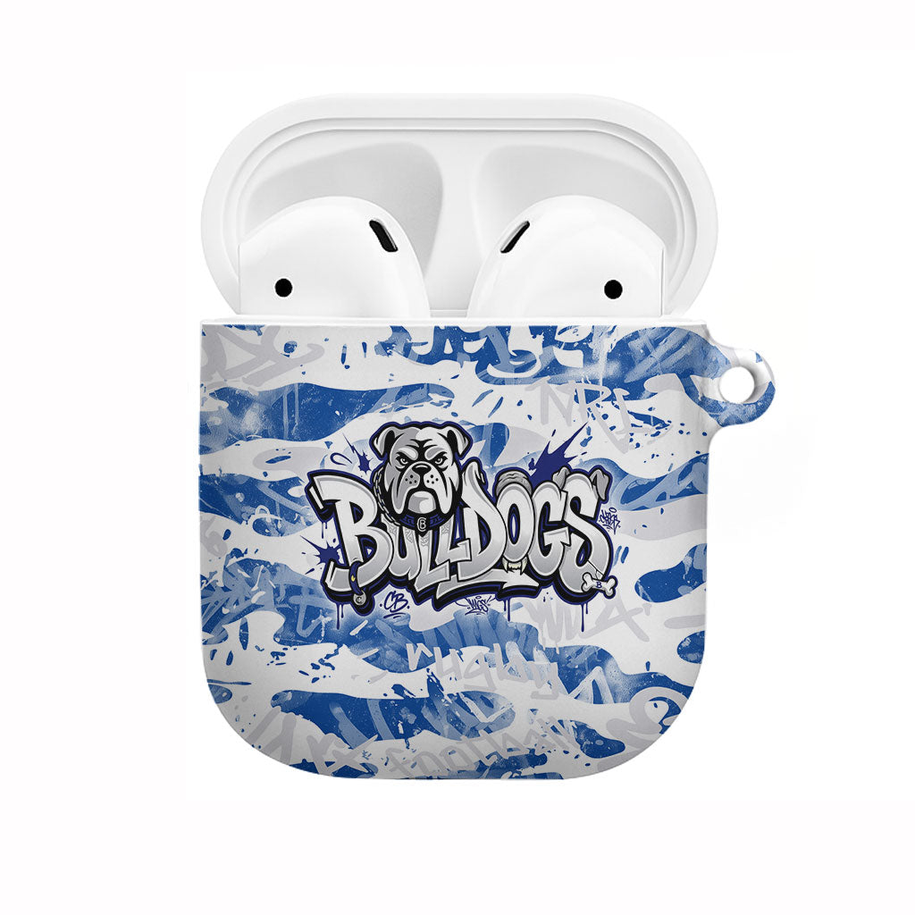 Canterbury-Bankstown Bulldogs Rugby AirPods Case Graffiti Typography Urban Camo Abstract Street Style