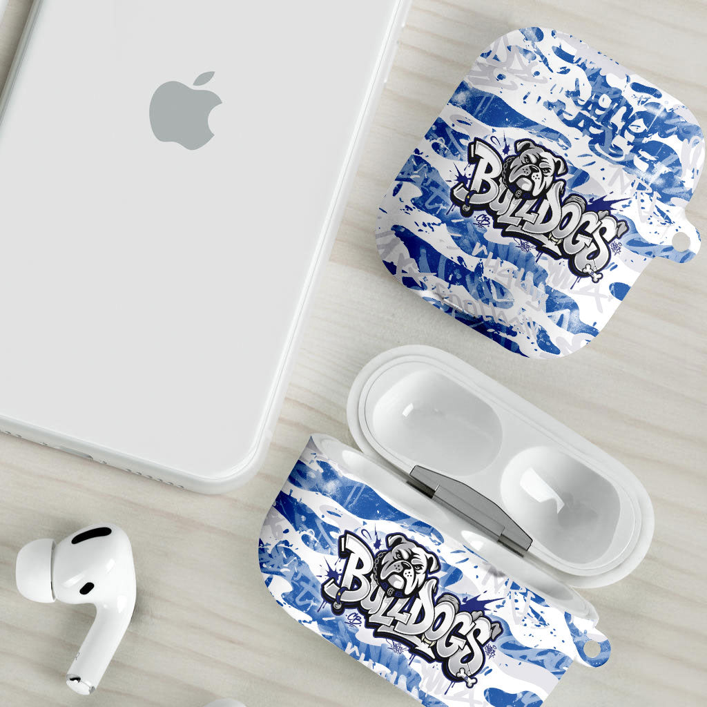 Canterbury-Bankstown Bulldogs Rugby AirPods Case Graffiti Typography Urban Camo Abstract Street Style