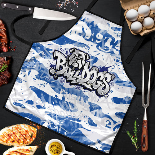 Canterbury-Bankstown Bulldogs Rugby Apron Graffiti Typography Urban Camo Abstract Street Style