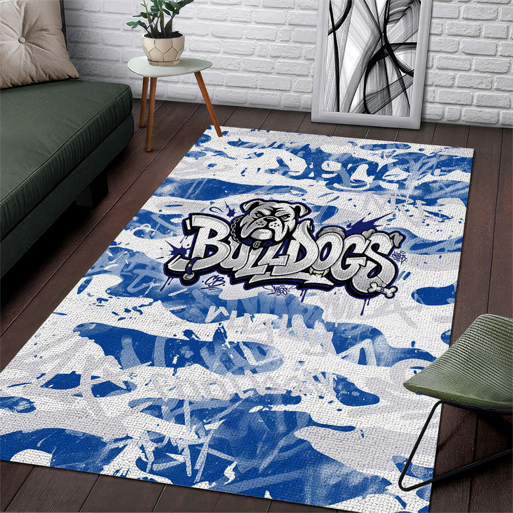Canterbury-Bankstown Bulldogs Rugby Area Rug Graffiti Typography Urban Camo Abstract Street Style