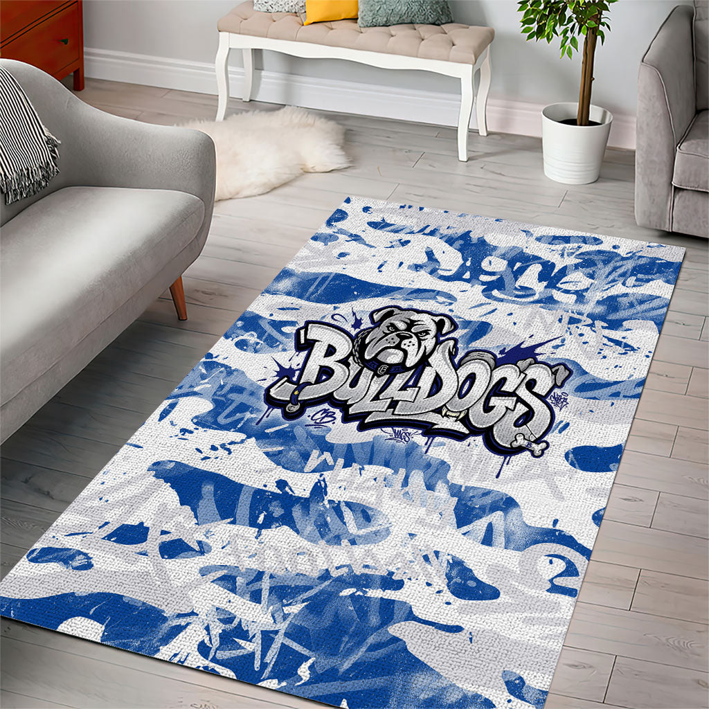 Canterbury-Bankstown Bulldogs Rugby Area Rug Graffiti Typography Urban Camo Abstract Street Style