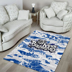 Canterbury-Bankstown Bulldogs Rugby Area Rug Graffiti Typography Urban Camo Abstract Street Style