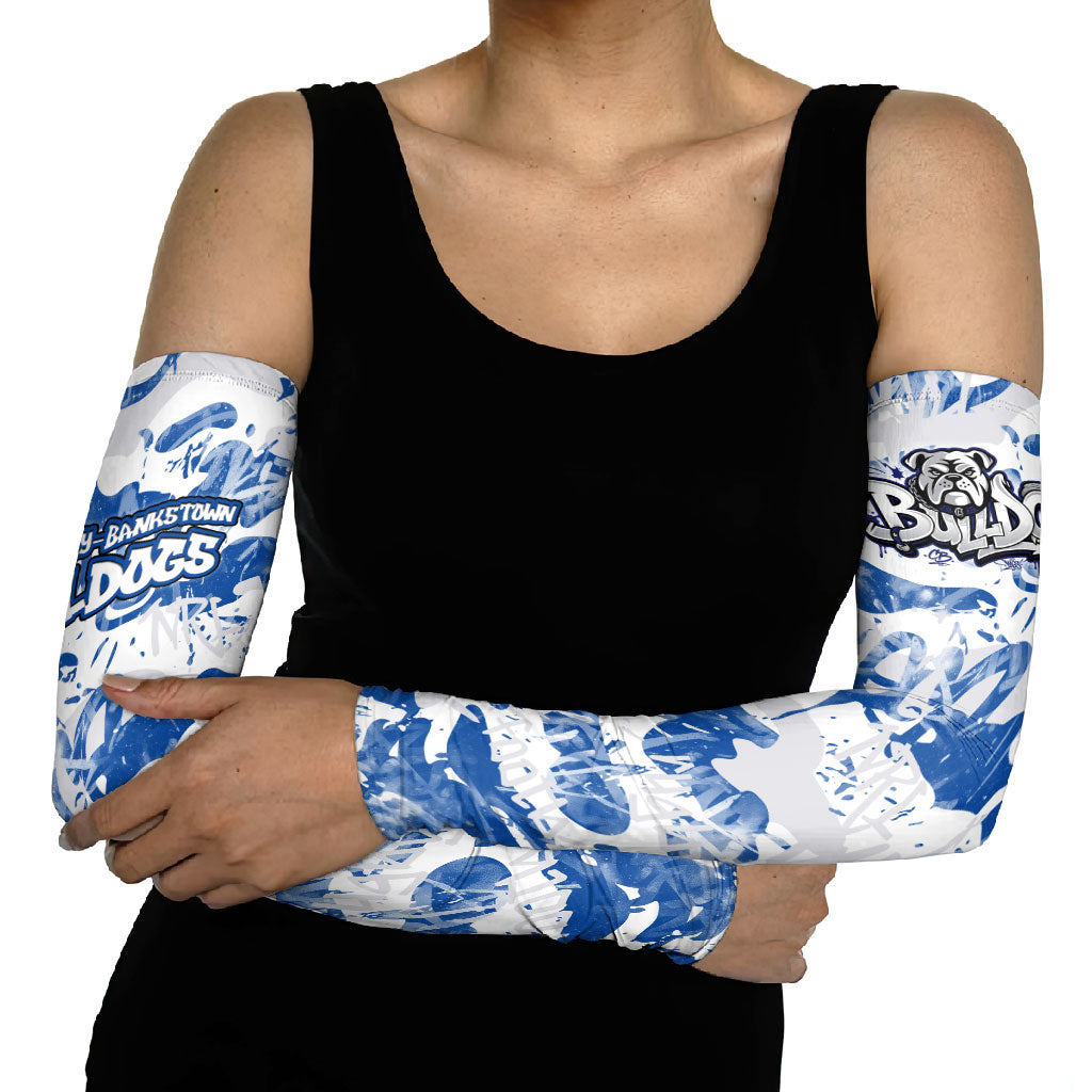 Canterbury-Bankstown Bulldogs Rugby Arm Sleeves Graffiti Typography Urban Camo Abstract Street Style