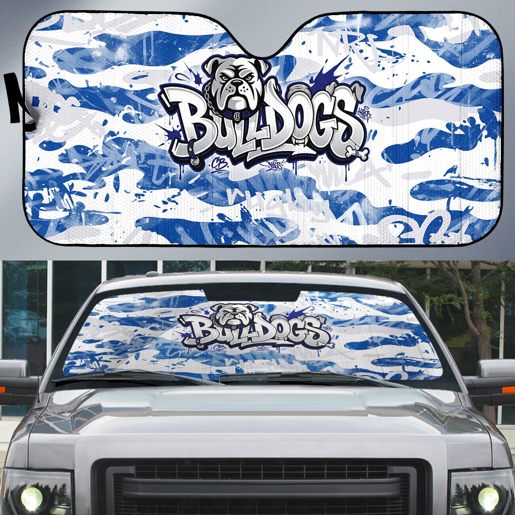 Canterbury-Bankstown Bulldogs Rugby Auto Sun Shade Graffiti Typography Urban Camo Abstract Street Style