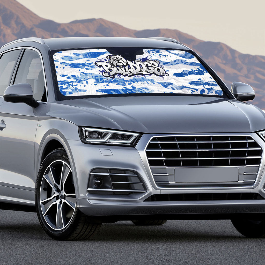 Canterbury-Bankstown Bulldogs Rugby Auto Sun Shade Graffiti Typography Urban Camo Abstract Street Style