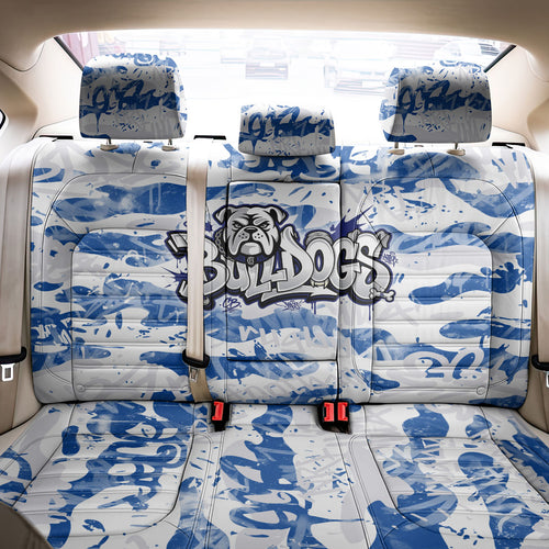 Canterbury-Bankstown Bulldogs Rugby Back Car Seat Cover Graffiti Typography Urban Camo Abstract Street Style