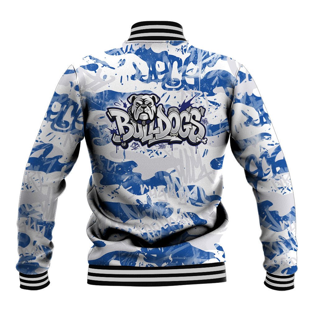Canterbury-Bankstown Bulldogs Rugby Baseball Jacket Graffiti Typography Urban Camo Abstract Street Style