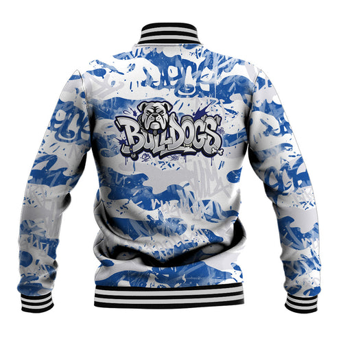 Canterbury-Bankstown Bulldogs Rugby Baseball Jacket Graffiti Typography Urban Camo Abstract Street Style