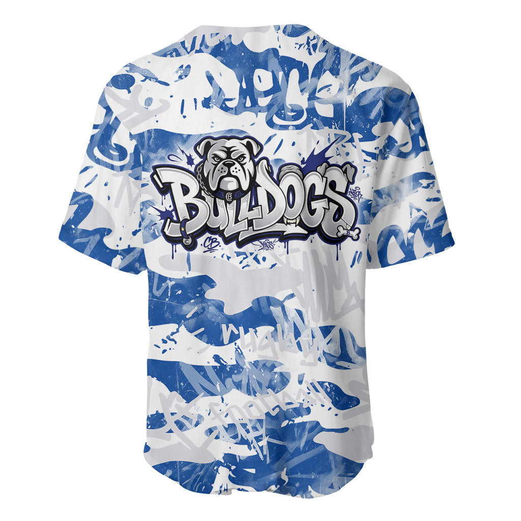 Canterbury-Bankstown Bulldogs Rugby Baseball Jersey Graffiti Typography Urban Camo Abstract Street Style