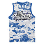 Canterbury-Bankstown Bulldogs Rugby Basketball Jersey Graffiti Typography Urban Camo Abstract Street Style