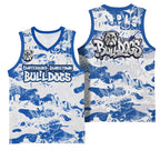 Canterbury-Bankstown Bulldogs Rugby Basketball Jersey Graffiti Typography Urban Camo Abstract Street Style